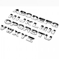 25mm Car Stickers 3d Diy Metallic Alphabet Sticker Emblem Letter Silver Badge Decoration For Cars Accesorios Auto Logo Styling