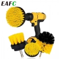 3Pcs/Set Electric Scrubber Brush DrillBrush Kit 2/3.5/4'' Plastic Round Cleaning Brush for Carpet Glass Car Tires Nylon