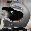 Retro 3c Full Face Helmet Dot Certification Motorcycle Helmet Anti-uv & Hd Lens Frp Shell Moto Motocross Helmet Windproof Un