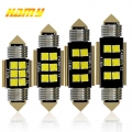 1x C5W LED Bulb Canubs 12V 6 SMD Super Bright White C10W LED Festoon 31mm 36mm 39mm 41mm Error Free License Plat Interior Light