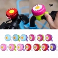 1PC Multi color Iron Cover Plastic Cycling Bicycle Safety Bike Bell Rings Handlebar Accessory Flower Outdoor Protective Tools|Bi