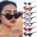 Sexy Cat Eye Sunglasses Women Brand Designer Mirror Black Triangle Sun Glasses Female Lens Shades Streetwear Eyewear Uv400 - Cyc