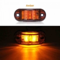 2Pcs 12V 24V LED Side Marker Lights Warning Tail Light Auto Car External Lights Trailer Truck accessories Lorry Lamp yellow|T