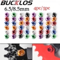 Bucklos 4pc 5pc Chainring Bolts 6.5mm 8.5mm Bike Chainwheel Screws Aluminum Alloy Bicycle Plate Screw For Single/double Crankset