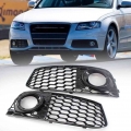 2x Morden Style Front Bumper Grill Car Styling Honeycomb Fog Light Grill Mesh For Audi A4 B8 2008-2012 8kd807682 8kd807681​ - Ra