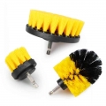 3Pcs/Set 2/3.5/4'' Electric Scrubber Brush Drill Brush Kit Plastic Round Cleaning Brush for Carpet Glass Car Tires Nylon