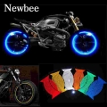 Newbee 16 Pcs Strips Motorcycle Wheel Sticker Reflective Decals Rim Tape Bike Car Styling For YAMAHA HONDA SUZUKI KAWASAKI BMW|f