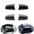 Side Wing Rearview Mirror Cover Cap For Bmw 5 6 7 Series E60 E61 E63 E64 F01 F02-f04 F06 F07 F10 F11 F12 F13 Carbon Fiber Black