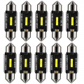 10PC Festoon CSP LED Bulbs Super Bright 31mm 36mm 39mm 41mm C5W C10W Car Dome Light Canbus No Error Auto Interior Reading Lamps|