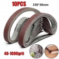 10Pcs/Set 330*30mm Sanding Belts 100 240 Grits Sandpaper Abrasive Bands For Belt Sander Abrasive Tool Wood Soft Metal Polishing|