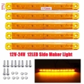 5PCS 12V 24V 12 LED Bus Truck Trailer Truck Lights Side Marker Light Waterproof LED Light Tail indicator Parking light|Truck Lig