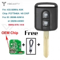 YOCASTY 5WK4 876 818 Remote Key Fob for Navara Micra K12 Note Cabster Qashqai Elgrand X TRAIL NV200 28268 AX61A AX600|Car Key|