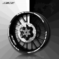 New 12 Pcs Fit Motorcycle Wheel Sticker stripe Reflective Decals Rim For yamaha XJ6|Decals & Stickers| - Ebikpro.com