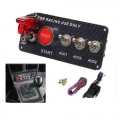 Car Accessory 12v Led Toggle Ignition Switch Panel Engine Start Push Button Set Universal For 12v Power Speediness & Racing