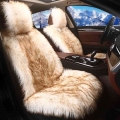 Luxury Long Faux Fur Car Seat Cover Universal Artificial Plush Auto Front Rear Seats Cushion Winter Warm Covers Cars Interior| |