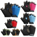 Anti slip Half Finger Cycling Gloves Breathable Anti shock Sports Gloves MTB Road Motorcycle Bike Bicycle Gloves For Men Women|C