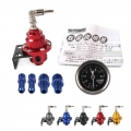 New Universal Adjustable Fuel Pressure Regulator Tomei Type With Original Gauge And Instructions - Oil Pressure Regulator - Offi