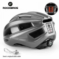 ROCKBROS Cycling Helmet With Smart Tail Light Integrally mold LED Lighting Reflective Alert EPS+PC MTB Bike Bicycle Helmets|Bicy