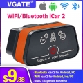 Vgate Icar2 Bluetooth/wifi Elm327 Obd2 Code Reader Obdii Diagnostic Tool For Android/ios/pc Icar 2 Elm 327 Auto Scanner - Code R