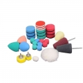 31Pcs/Set Mini Polishing Sponge Head Polishing Disc Cone Sponge Ball Dead Angle Polishing Wheel Sponge Car Polishing Care Kit|Po