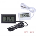 Mini Temperature Sensor LCD Car Digital Thermometer Hygrometer Temperature Indoor Outdoor Humidity Meter Gauge Instruments|Tempe