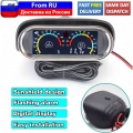 2 In 1 Lcd Universal Car Horizontal Water Temp Gauge Temperature Voltage Voltmeter Gauge Digital Display Sensor 10mm 12/24v Kit