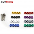 Aluminum 4pcs Engine Dress Up 6mm Metric Cup Washers Kit Fender Washer Cam Cap With Logo|Nuts & Bolts| - ebikpro.com