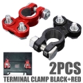 2pcs Red Black Positive Negative Universal Car Battery Terminal Quick Release Clamp Connector Accessories|Battery Cables & C