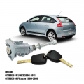 Left Front Door Lock Cylinder With 2 Keys For Citroen C4 2004-2011 Picasso 2006-2008 - Locks & Hardware - ebikpro.com