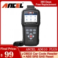 Ancel Ad610 Plus Obd2 Automotive Scanner Engine Check Abs Srs Airbag Sas Reset Code Reader For Autotool Diagnostic Scanner Tools