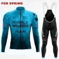 Ribble Weldtite Cycling Clothes 2022 HUUB Long Sleeve Cycling Jersey Set Men's Mountain Bike Jersey Racing Ropa Ciclismo Mai