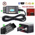 Hot! Elm327 Usb Ftdi Pic18f25k80 Chip Elmconfig Code Reader For Hs Can/ms Can Forscan Elm 327 Bluetooth Obdii Diagnostic Tool -