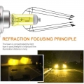 KULUZE 2pcs H11 Yellow Halogen Bulb H1 H3 H4 H7 H8 H27 55W Super Yellow Anti Fog Bulb 3000K 9012 HB3 HB4 12V Automobile Headlamp