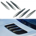 Chrome Hood Vent Grill Fin Trims For Mercedes Benz Amg R172 Slk Slc 2011 Car Exterior Engine Outlet Bonnet Cover Decor Strip - E