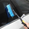 Car Cleaning Brush Tools Car Wash Brush Retractable Long Handle Water Flow Detector Foam Bottle Cleaning - Sponges, Cloths &