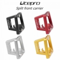 Aluminum alloy front carrier rack package mounting bracket for brompton bike lightweight carrier anodized|Bicycle Bags & Pan