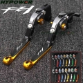 For Yamaha FZ1 FAZER 2006 2007 2008 2009 2010 2011 2012 2013 2014 2015 Logo(FZ1) Gold+Titanium Motorcycle Brake Clutch Levers|br