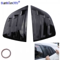 2 Pcs/set Rear Quarter Window Louvers Spoiler Panel For Honda Fit Jazz Hatchback 2014-2018 Panel Decoration Bonnet Vent Sticker