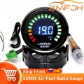 52mm Digital Air Fuel Ratio Gauge Car Gauge Afr Narrowband O2 Oxygen Sensor Led Display Air Fuel Ratio Meter For 12v Racing - Bo