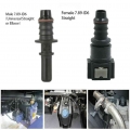 1 Set Female 7.89-id6 Straight Car Fuel Line Hose Pipe Coupler Quick Release Connector For 6mm Inner Diameter Nylon Hose - Carbu