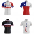 HIRBGOD Summer Breathable Off Road Short Sleeve Mountain Bike Wear for Chile Series Flag Pattern Men's Cycling Jersey,TYZ594