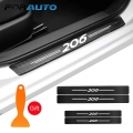 FORAUTO 4PCS Car Door Sill Scuff Plate Anti scratch Sticker Protector Decor Strip Carbon Fiber For Peugeot 307 206 308 408|Styli