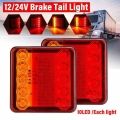 2pcs 12V 24V 10 LED Car Truck Tail Light Taillight Rear Stop Brake Light Indicator Signal Lamp Boat Trailer Caravan Van Lorry|Tr