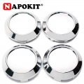 4pcs/lot 60mm Abs Chrome Auto Car Wheel Center Hub Caps Cover Hubcaps Rim Automobile Dust Cover Fit 42mm Car Logo Emblem Badge