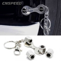 Car Tire Valve Caps Wheels With Wrench KeyChain Wheel Decoration For BWM Mercedes Benz Toyota Volkswagen Nissan Honda|Valve Stem