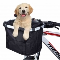 Bicycle Handlebar Basket Waterproof Front Foldable Pet Cat Dog Bike Cloth Pannier Bag Carrier Holder Bike Accessories Load 5KG|B