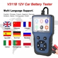 12V Car Battery Charger Tester Analyzer Automotive Car Charging Cricut Load Test V311B Auto Diagnostic Tool|Car Battery Tester,