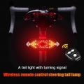 5 Modes Smart Bike Cycling Tail Light with Turn Signal Electric Horn Remote Control USB Taillight Rear Safety Warning Lamp|Bicyc