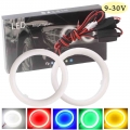 2pcs Angel Eyes Halo Rings Cob Led Car Motorcycle Fog Width Headlight 9-30v 60 70mm 80mm 90mmmm 100mm 110mm 120mm White Red Blue