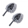 2pcs Super Soft Microfiber Car Dash Duster Brush For Car Cleaning Home Kitchen Computer Cleaning Brush Dusting Tool - Sponges, C